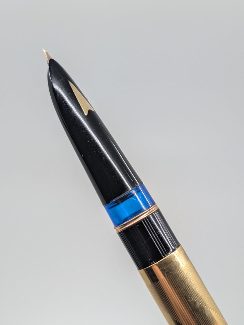 *Consignment* Lalex LAM ORO 18k Gold Plated Fountain Pen with 14k Gold Extra Fine Hooded Nib