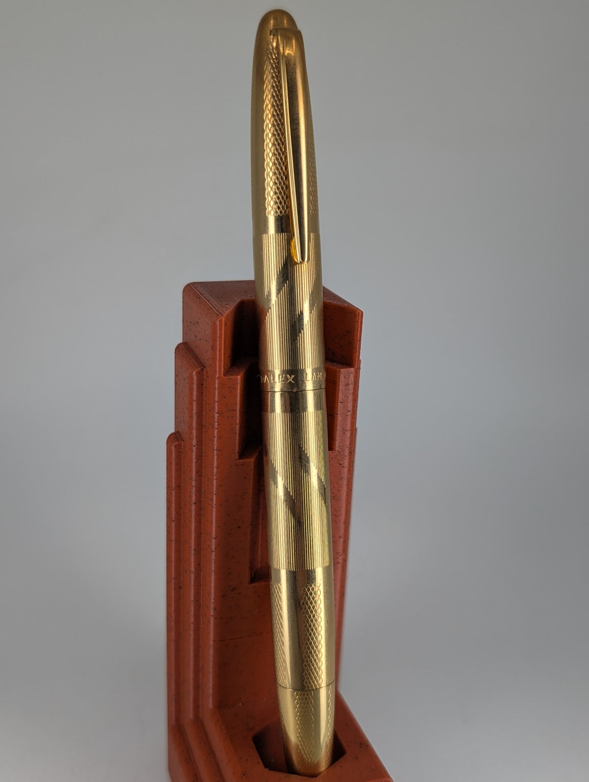 *Consignment* Lalex LAM ORO 18k Gold Plated Fountain Pen with 14k Gold Extra Fine Hooded Nib