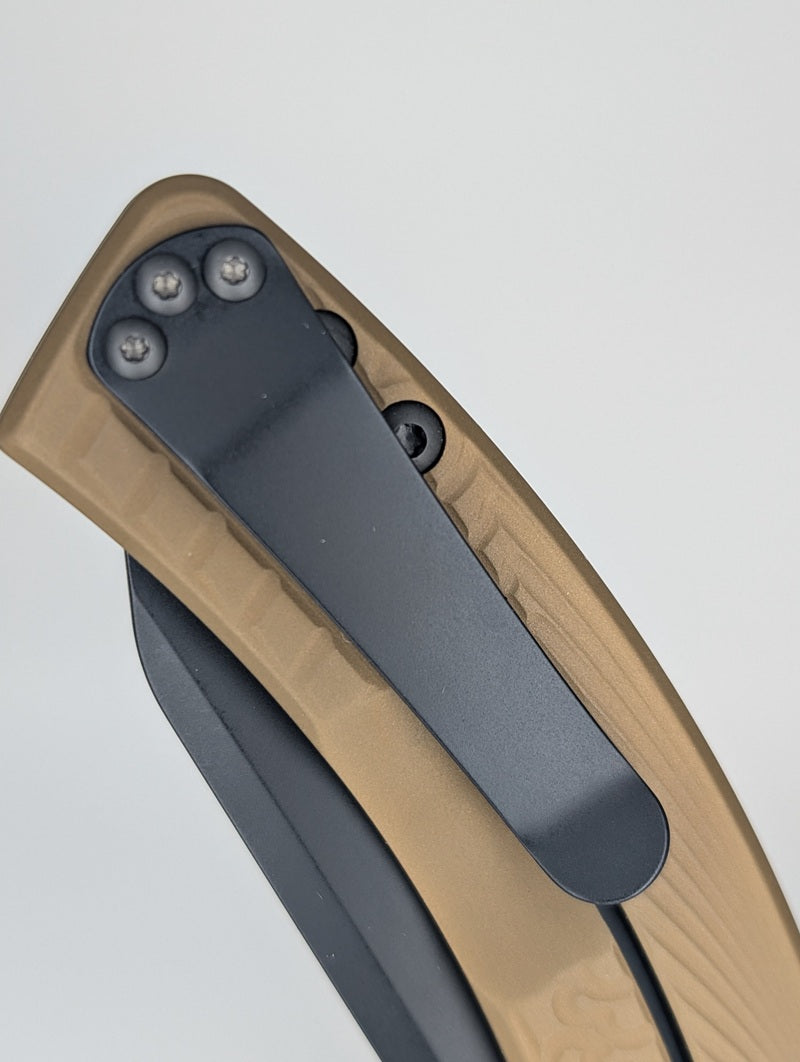 *Consignment* Leg George Myna Copper DLC Ti / Black DLC Magnacut Framelock Folding Knife