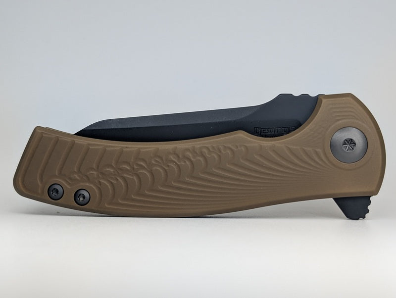 *Consignment* Leg George Myna Copper DLC Ti / Black DLC Magnacut Framelock Folding Knife