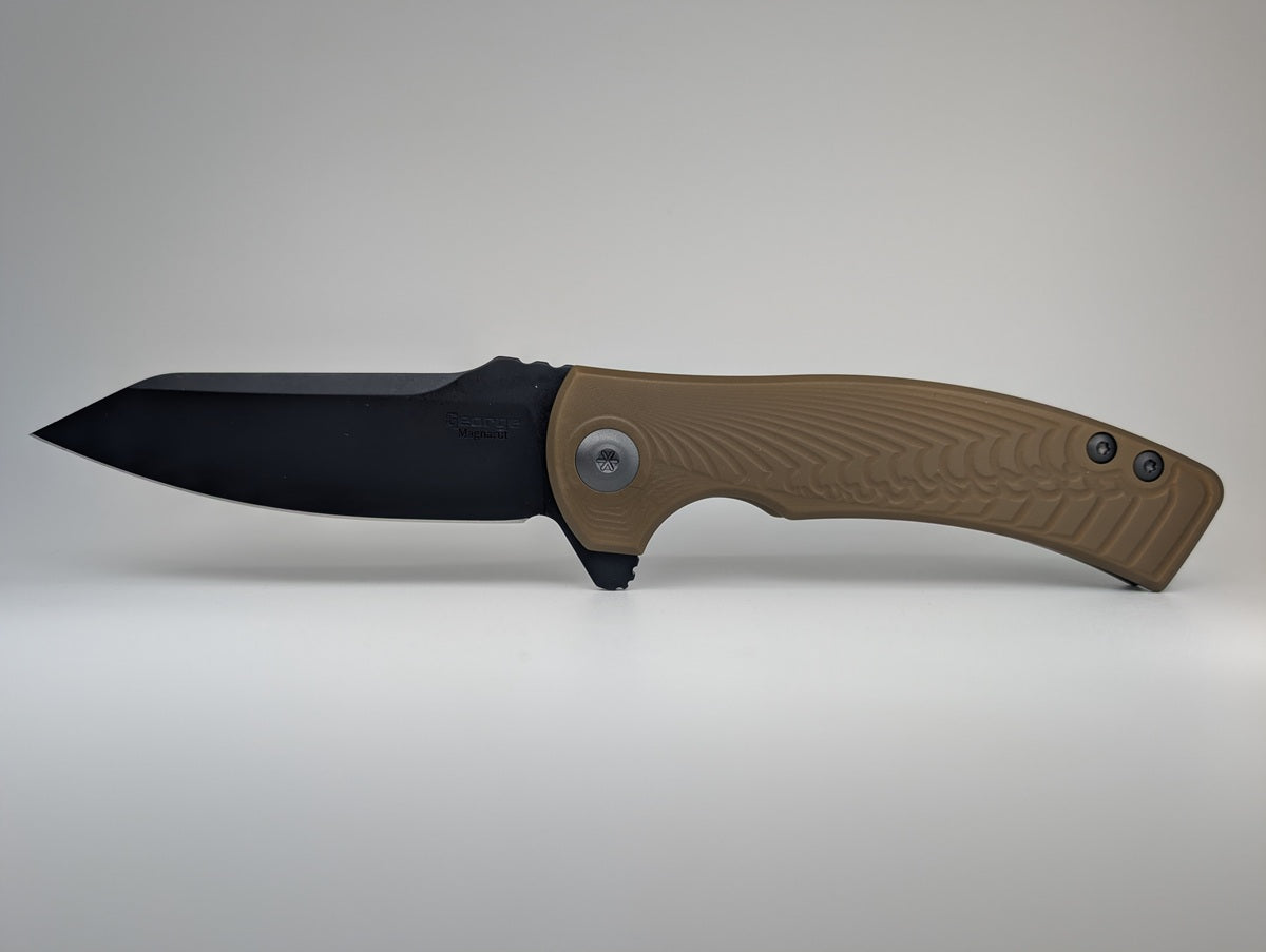 *Consignment* Leg George Myna Copper DLC Ti / Black DLC Magnacut Framelock Folding Knife