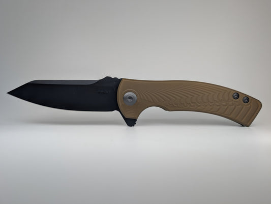 *Consignment* Leg George Myna Copper DLC Ti / Black DLC Magnacut Framelock Folding Knife