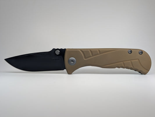 *Consignment* Les George Talos Copper DLC / Magnacut DLC Framelock Folding Knife