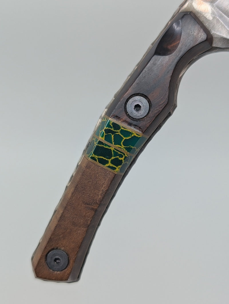 Lex Rex Custom Knives Mini Goblin CopperMai Damascus Fixed Blade Knife
