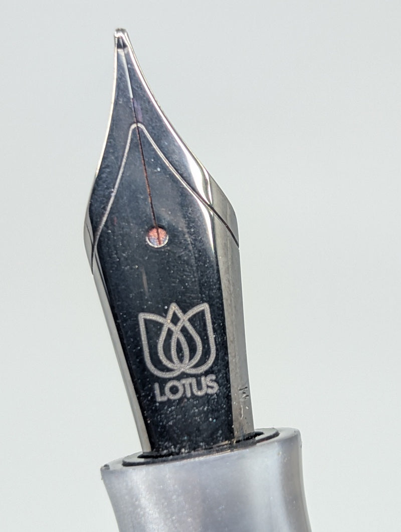 Lotus Pens “Student” Silver Acrylic Fountain Pen Medium Nib