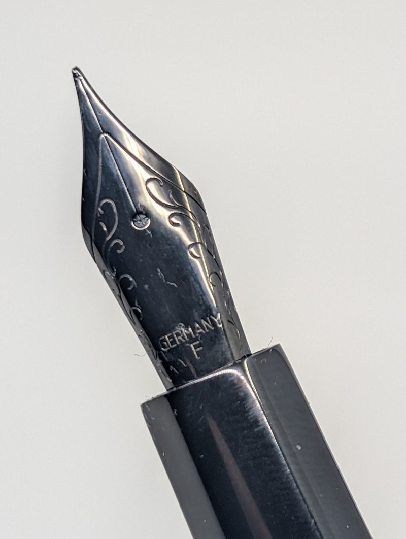 *Consignment* Lotus Pens Trikone Black Fountain Pen Fine Nib
