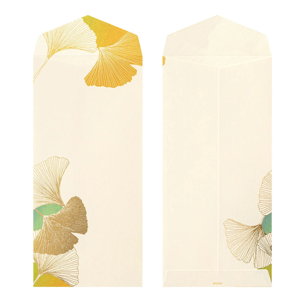 Midori Envelopes - Foil Stamping Dancing Ginkgo