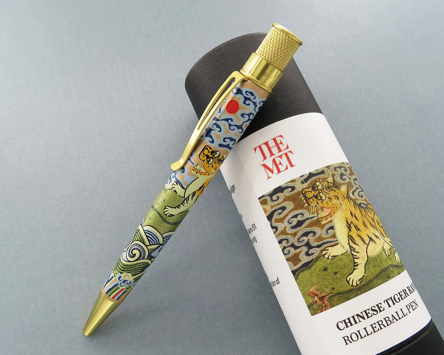 Retro 51 Tornado The Met Chinese Tiger Rank Badge Rollerball Pen