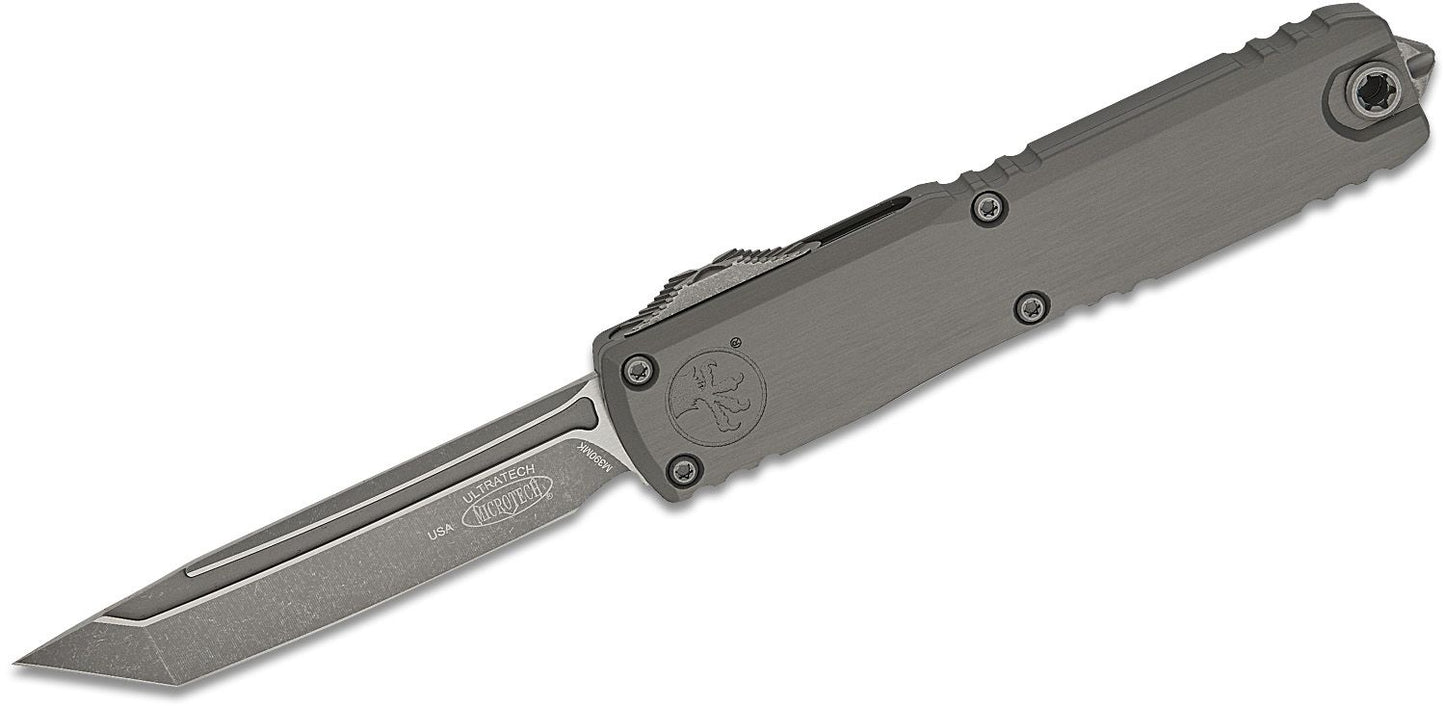 Microtech Ultratech ZBP T/E Natural Clear Apocalyptic Out the Front Knife