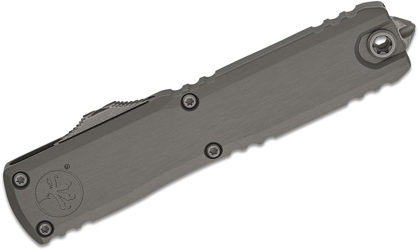 Microtech Ultratech ZBP T/E Natural Clear Apocalyptic Out the Front Knife