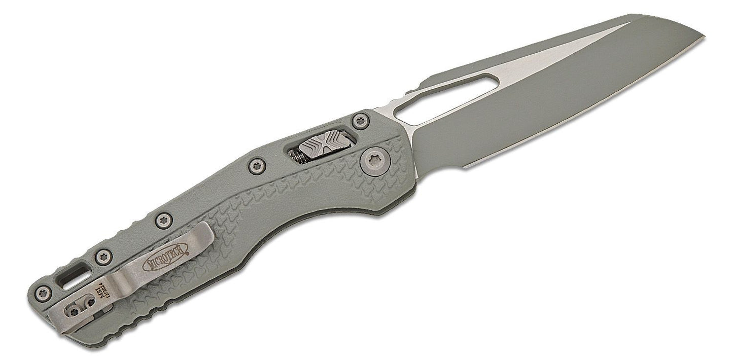 Microtech MSI S/E Tri-Grip Polymer Bull Shark Gray Cerakote Folding Knife