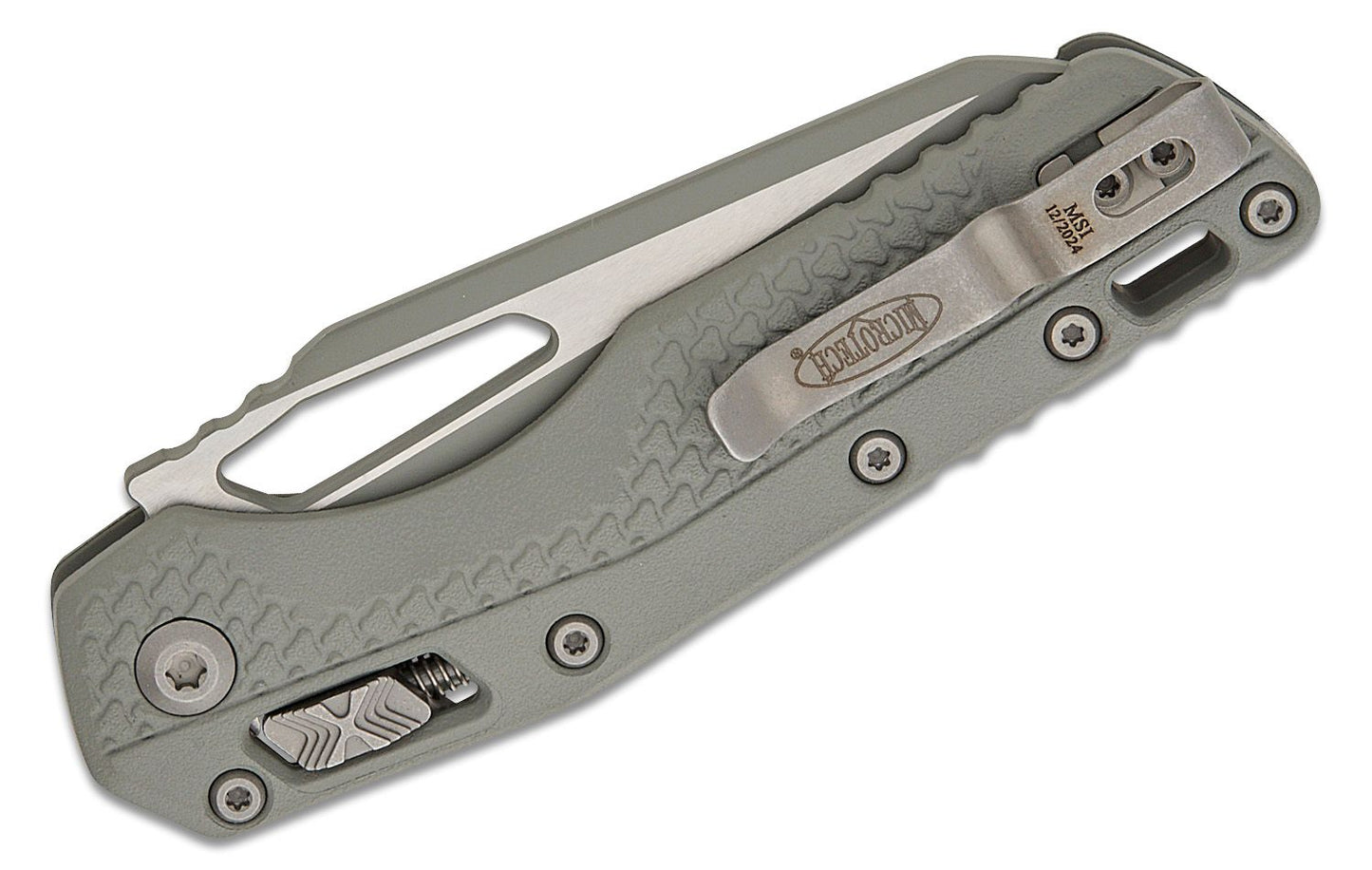 Microtech MSI S/E Tri-Grip Polymer Bull Shark Gray Cerakote Folding Knife