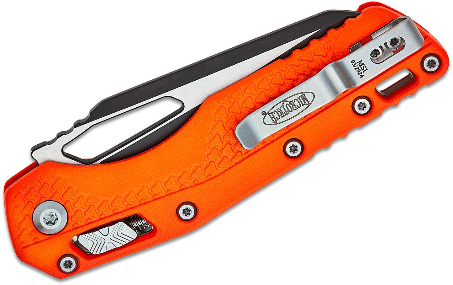 Microtech MSI Tri-Grip Polymer Orange Standard Folding Knife