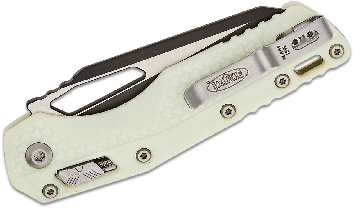 Microtech MSI Tri-Grip Polymer White Standard Folding Knife