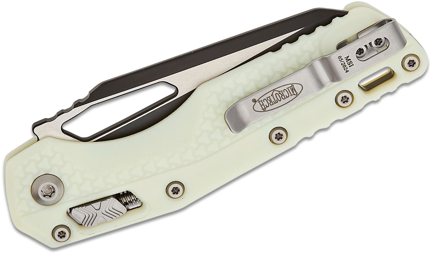 Microtech MSI TriGrip Polymer White Standard Folding Knife Penchetta