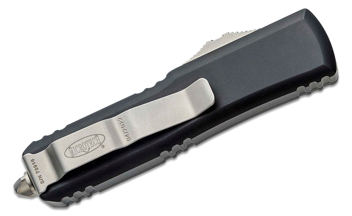 Microtech UTX 85 D/E Stonewash Standard Out the Front Knife