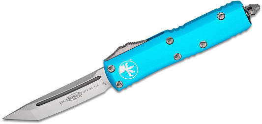 Microtech UTX 85 T/E Turquoise Satin Standard Out the Front Knife
