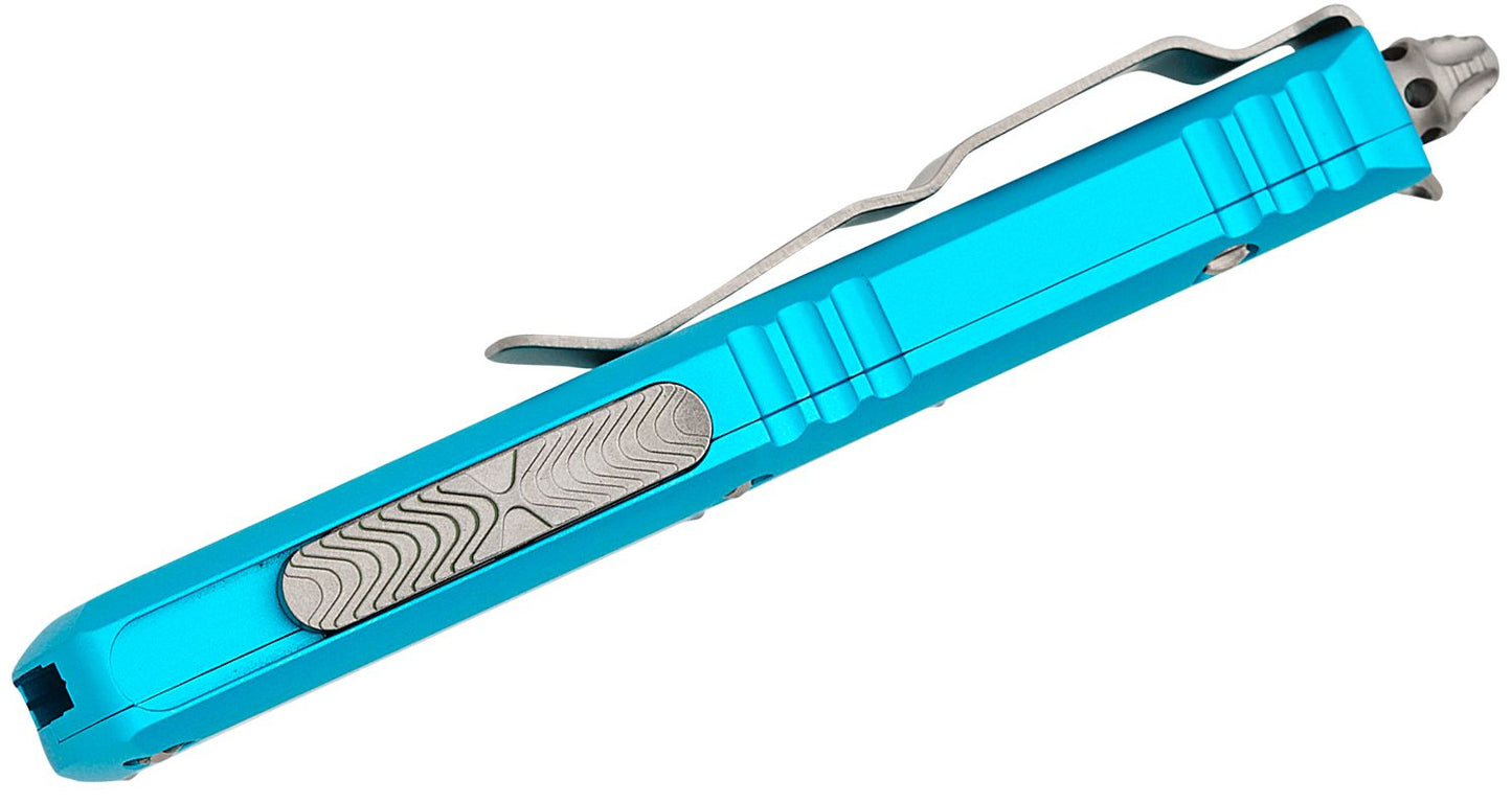 Microtech UTX 85 T/E Turquoise Satin Standard Out the Front Knife