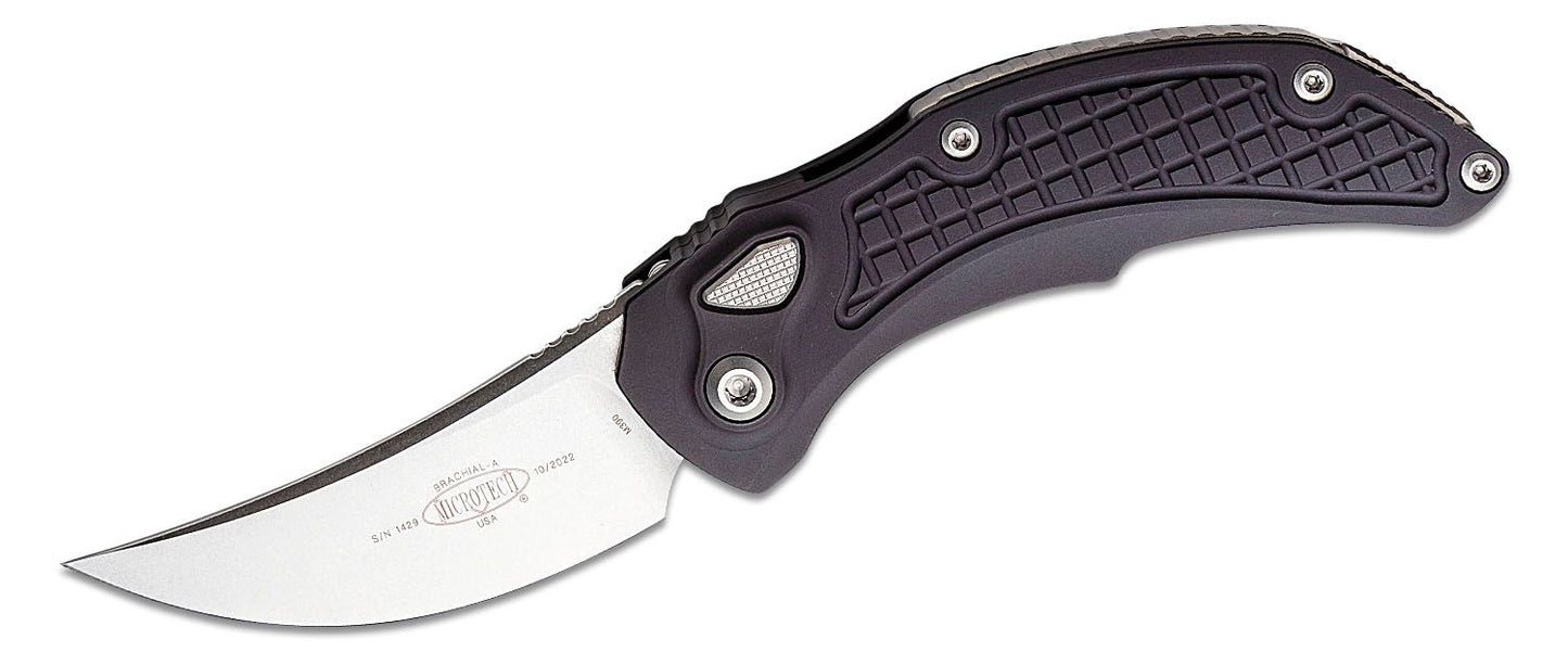 Microtech Brachial Auto Stonewash Standard Auto Folding Knife