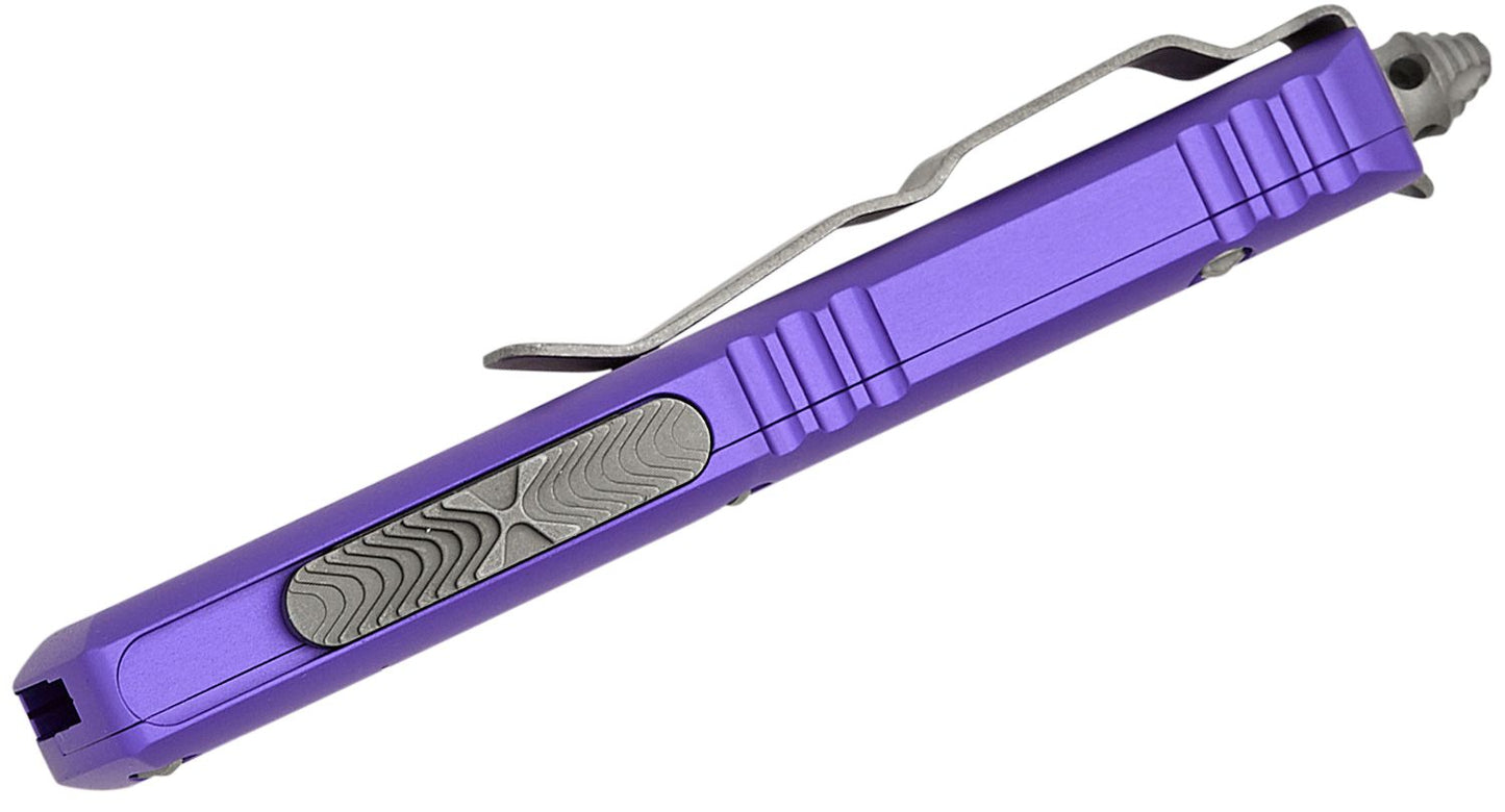Microtech UTX 85 Hellhound Purple Apocalyptic Standard Out the Front Knife