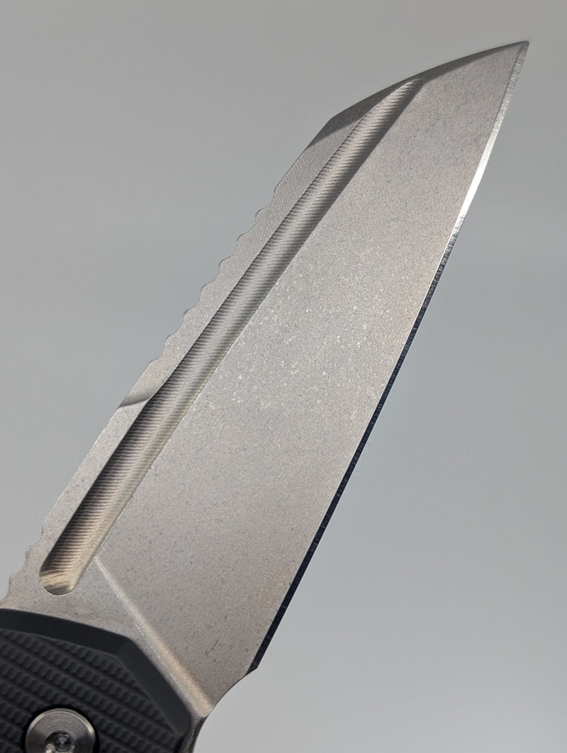 MachineWise Mojave Matte Black DLC (S90V | Stonewash | Grenade) Framelock Folding Knife #1234 *BLEM*