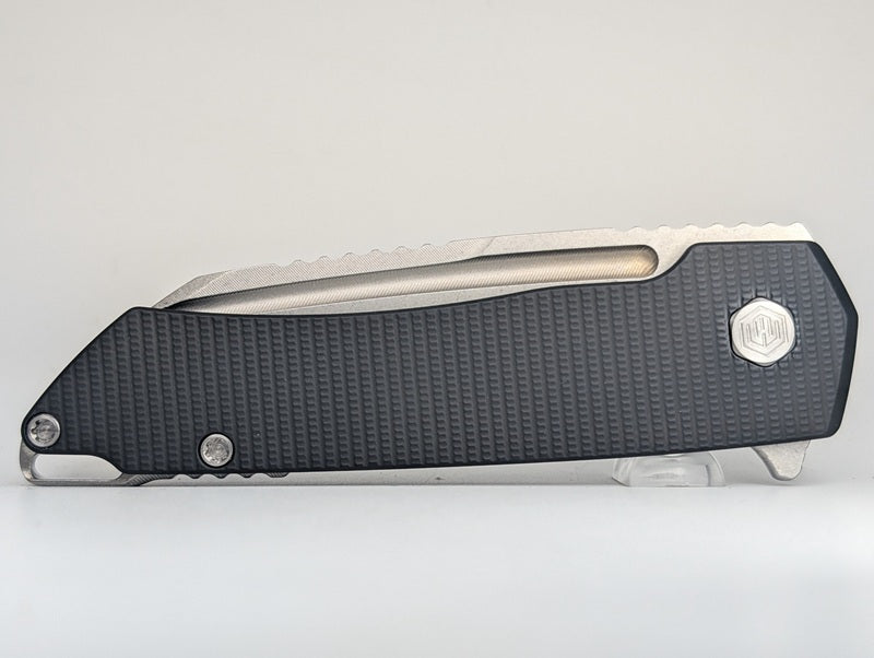 MachineWise Mojave Matte Black DLC (S90V | Stonewash | Grenade) Framelock Folding Knife #1234 *BLEM*