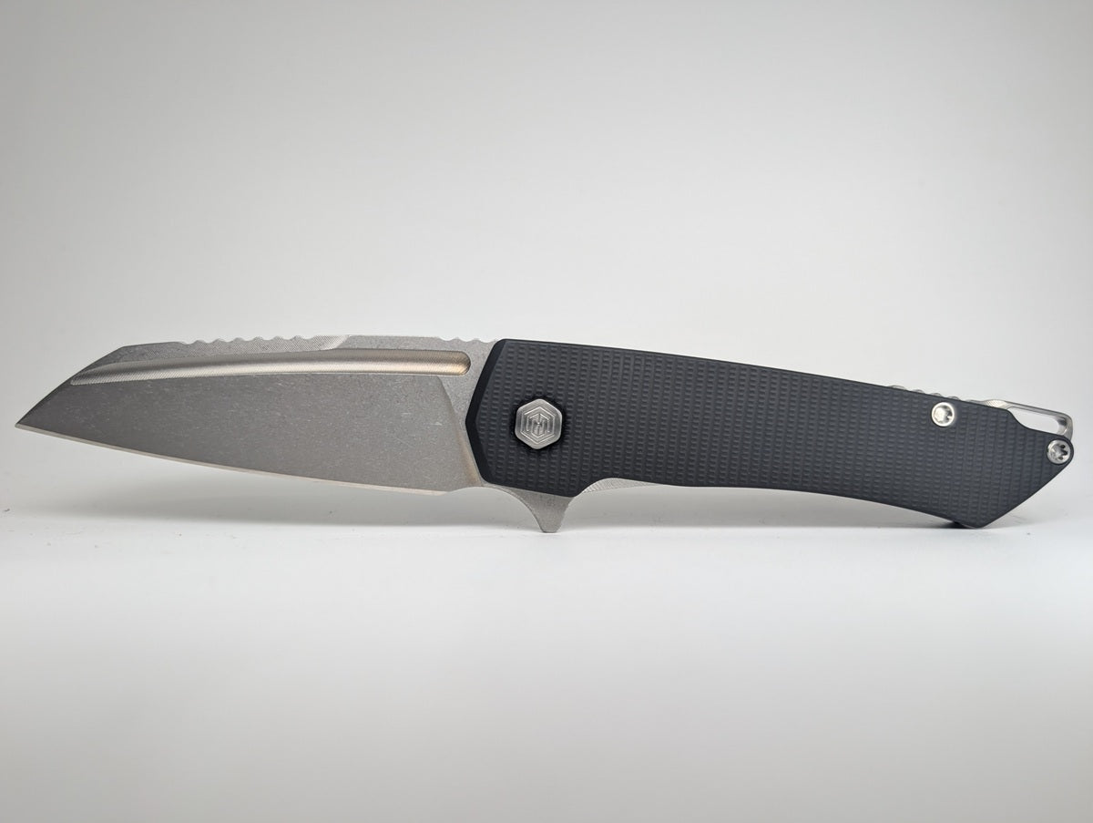 MachineWise Mojave Matte Black DLC (S90V | Stonewash | Grenade) Framelock Folding Knife #1234 *BLEM*