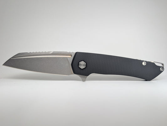 MachineWise Mojave Matte Black DLC (S90V | Stonewash | Grenade) Framelock Folding Knife #1234 *BLEM*
