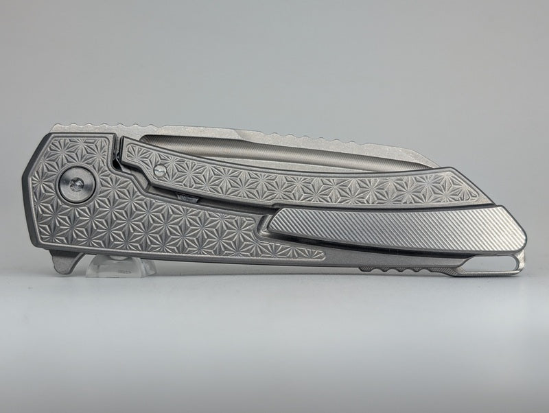 MachineWise Mojave Raw (S90V | Lightwash | Stars) Framelock Folding Knife #1241 *BLEM*