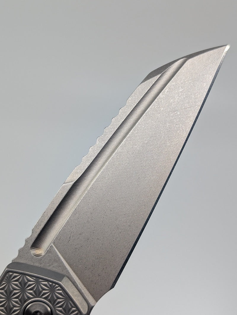 MachineWise Mojave Raw (S90V | Lightwash | Stars) Framelock Folding Knife #1241 *BLEM*