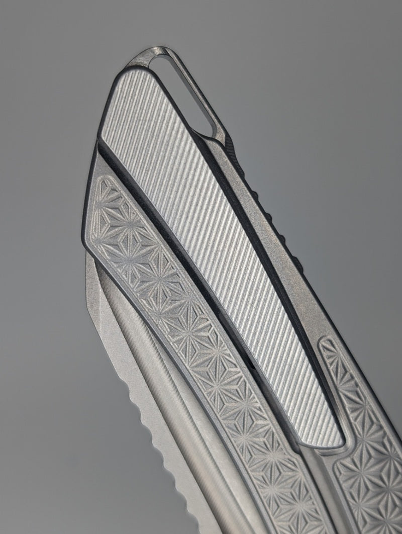 MachineWise Mojave Raw (S90V | Lightwash | Stars) Framelock Folding Knife #1241 *BLEM*