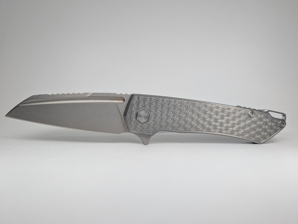 MachineWise Mojave Raw (S90V | Lightwash | Stars) Framelock Folding Knife #1241 *BLEM*