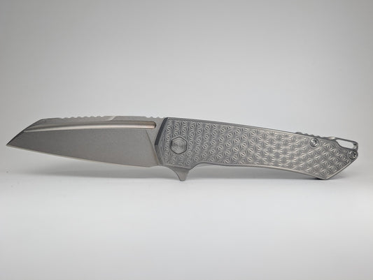 MachineWise Mojave Raw (S90V | Lightwash | Stars) Framelock Folding Knife #1241 *BLEM*