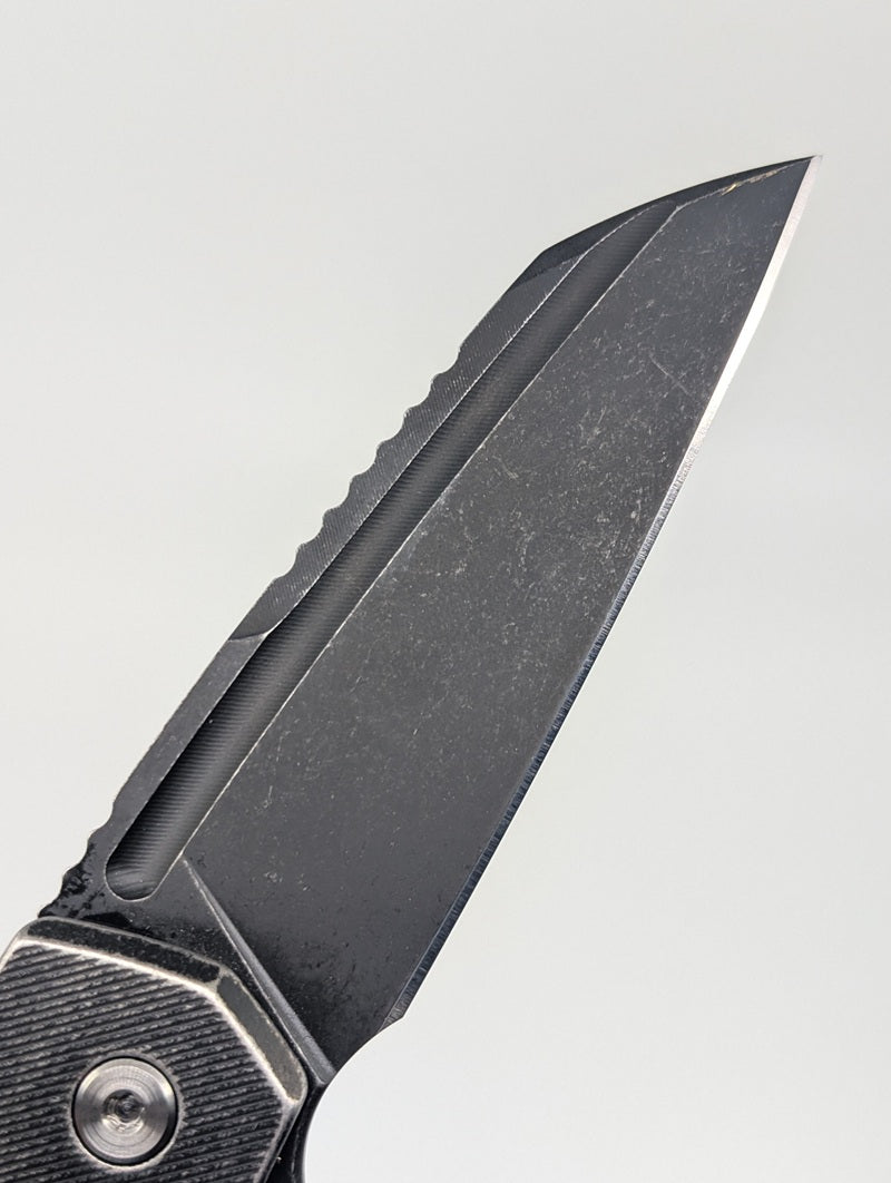 MachineWise Mojave DLC Black Dist. (S90V | DLC Dist. | FineStep) Framelock Folding Knife #1245 *BLEM*