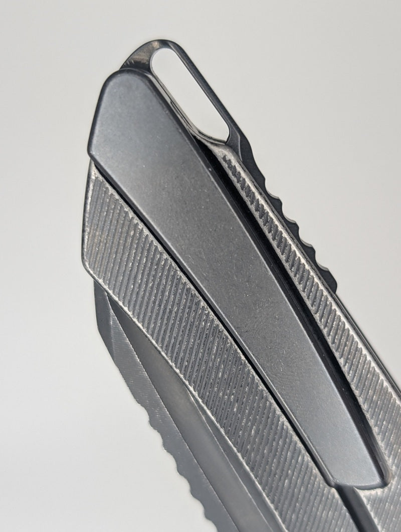 MachineWise Mojave DLC Black Dist. (S90V | DLC Dist. | FineStep) Framelock Folding Knife #1245 *BLEM*