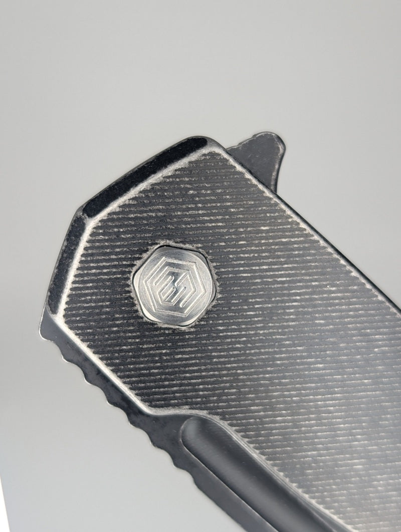 MachineWise Mojave DLC Black Dist. (S90V | DLC Dist. | FineStep) Framelock Folding Knife #1245 *BLEM*