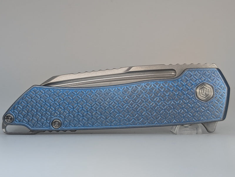 MachineWise Mojave Blue Distress (S90V | Mosaic Handle) Framelock Folding Knife #1512 *BLEM*