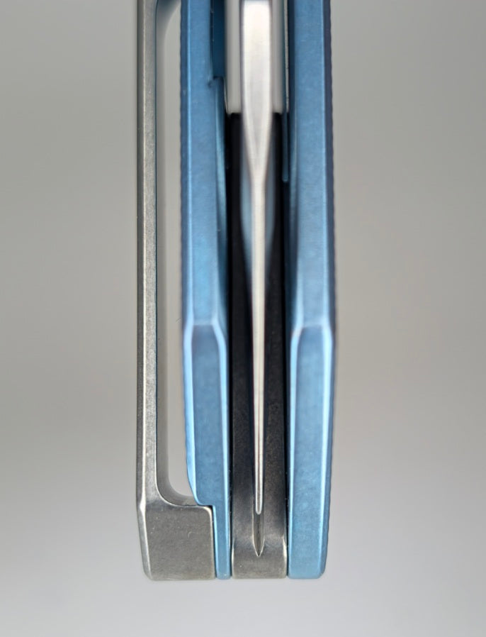 MachineWise Mojave Blue Fade Ti (S60V | Epicenter Handle) Framelock Folding Knife #1609