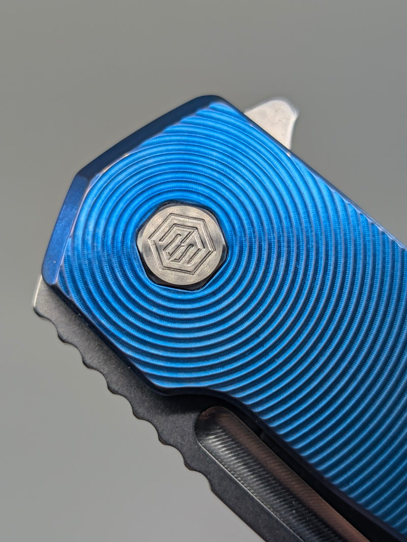 MachineWise Mojave Blue Fade Ti (S60V | Epicenter Handle) Framelock Folding Knife #1609
