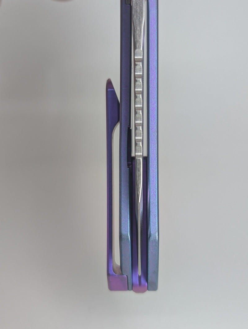 MachineWise Mojave Blurple (S90V | Stars Handle) Framelock Folding Knife #1515 *BLEM*