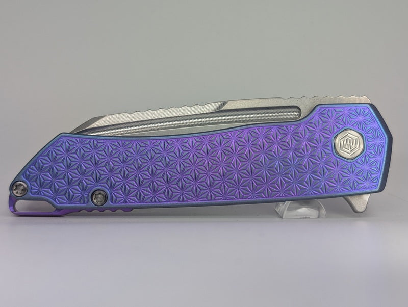 MachineWise Mojave Blurple (S90V | Stars Handle) Framelock Folding Knife #1515 *BLEM*
