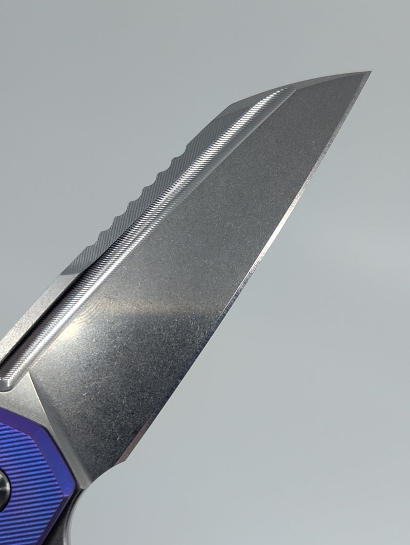 MachineWise Mojave Raw (CPM 20CV | Stonewash | Finestep Handle) Framelock Folding Knife #812