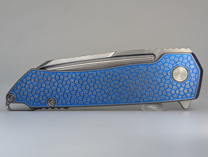 MachineWise Mojave Blurple Ti (S90V | Lightwash | Turtle) Framelock Folding Knife #1330
