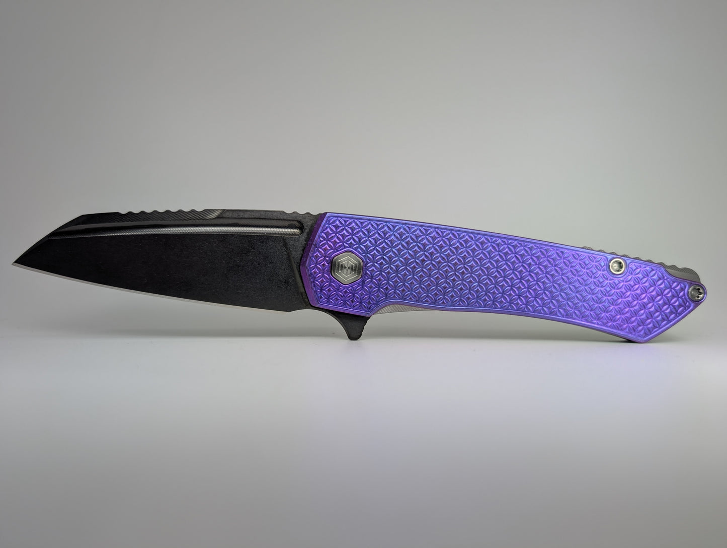MachineWise Mojave Custom Limited Edition Full Dress Crystalized Ti Framelock Folding Knife #1019