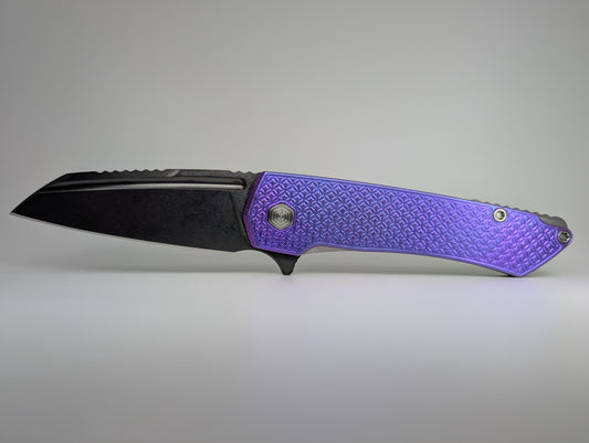 MachineWise Mojave Custom Limited Edition Full Dress Crystalized Ti Framelock Folding Knife #1019