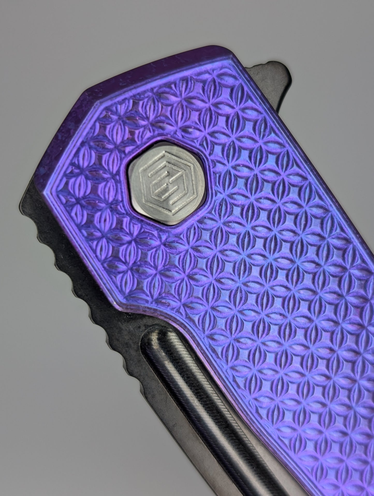 MachineWise Mojave Custom Limited Edition Full Dress Crystalized Ti Framelock Folding Knife #1019