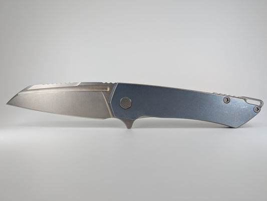 MachineWise Mojave Denim (S90V | Lightwash | Smooth Handle) Framelock Folding Knife #542 *BLEM*