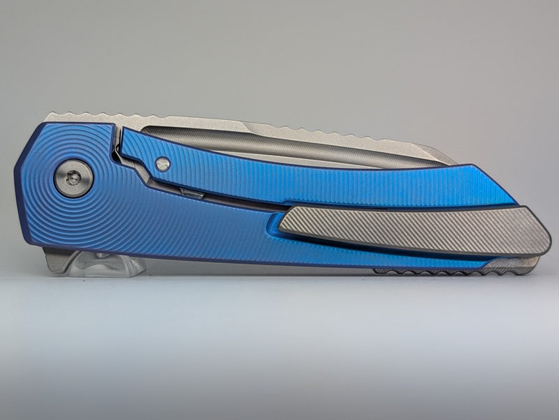 MachineWise Mojave Blurple Ti (S90V | Stonewash | Epicenter Handle) Framelock Folding Knife #1054