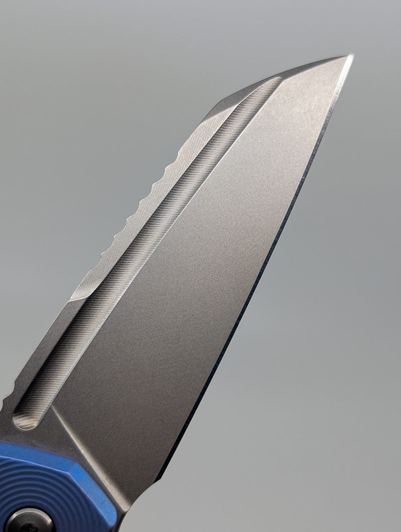 MachineWise Mojave Blurple Ti (S90V | Stonewash | Epicenter Handle) Framelock Folding Knife #1054