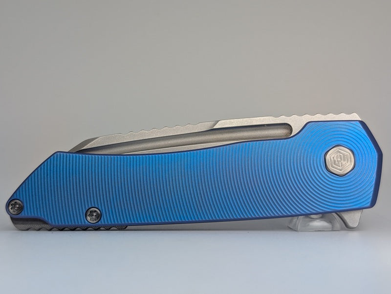 MachineWise Mojave Blurple Ti (S90V | Stonewash | Epicenter Handle) Framelock Folding Knife #1054